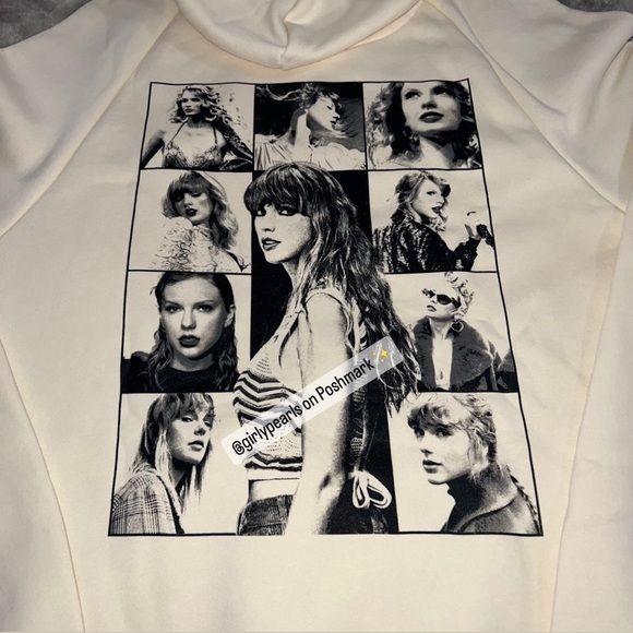 Taylor Swift Exclusive the Eras Tour Beige Hoodie Sweater NEW Official Merch - Picture 3 of 17